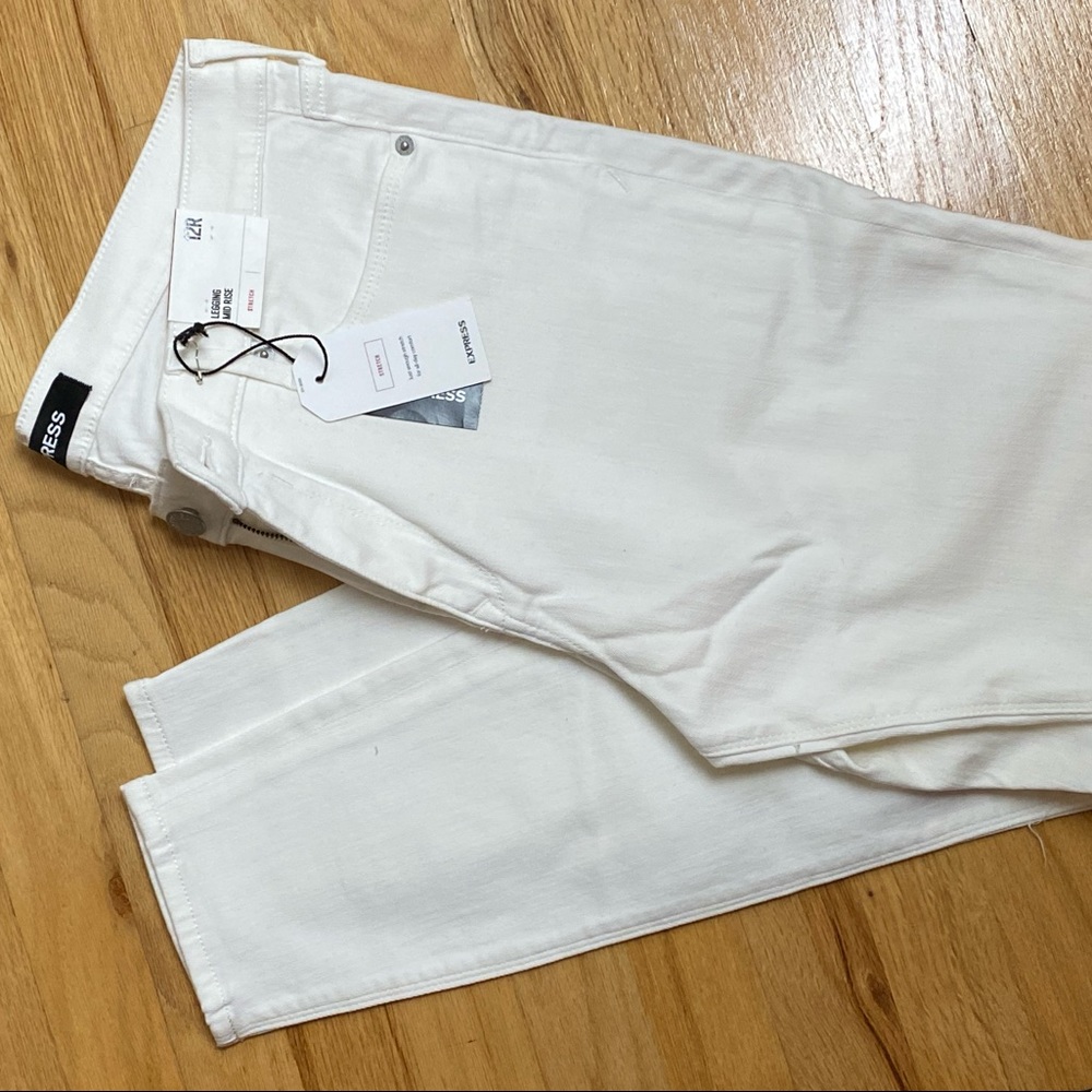 Express white jean leggings